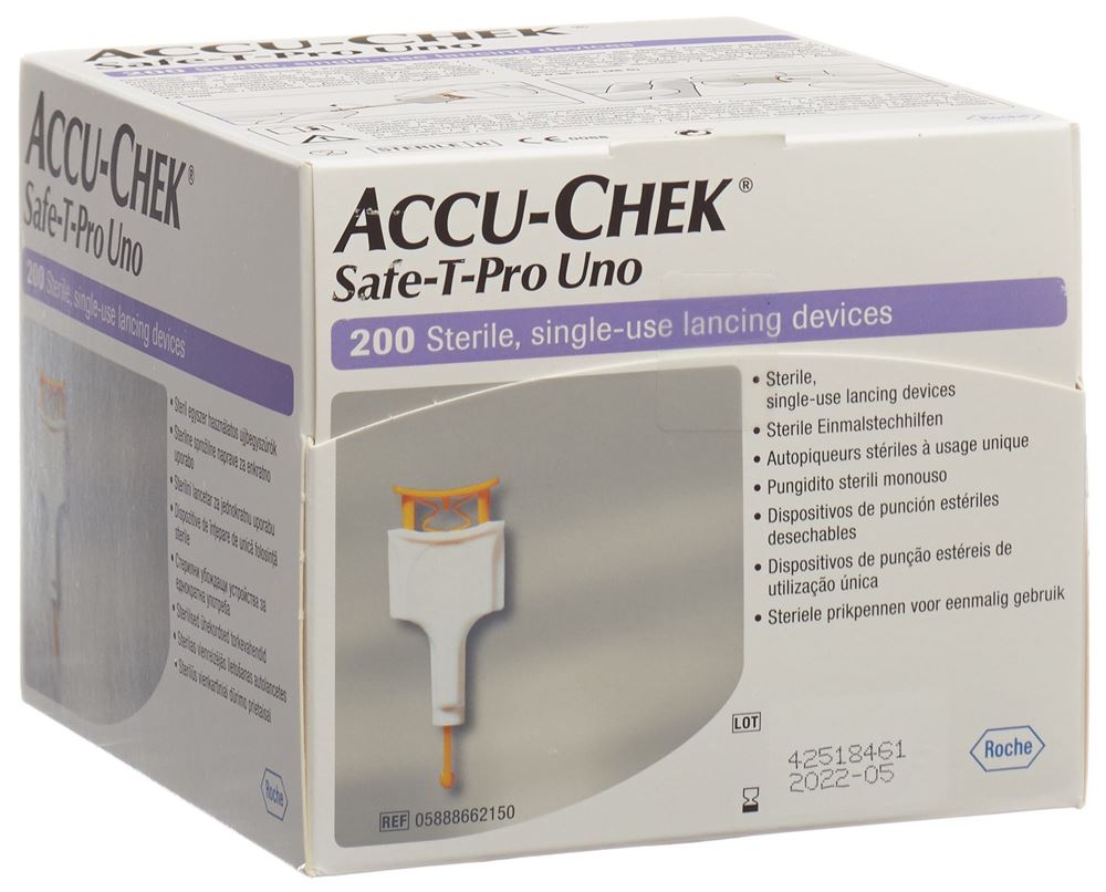 ACCU-CHEK Safe-T Pro Uno Einmalstechhilfe<br>200 Stück