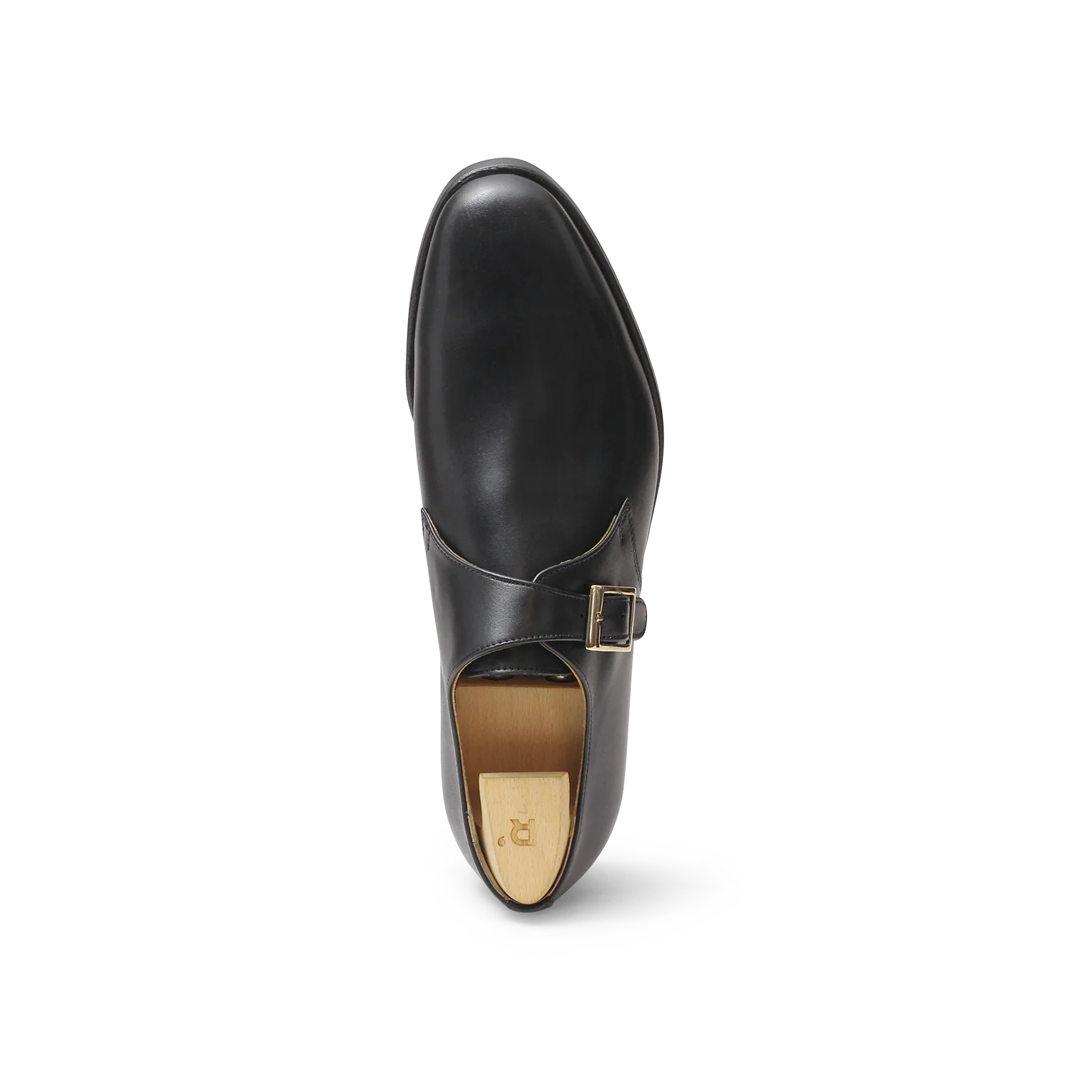 Sun-Chaussure à boucle en cuir noir