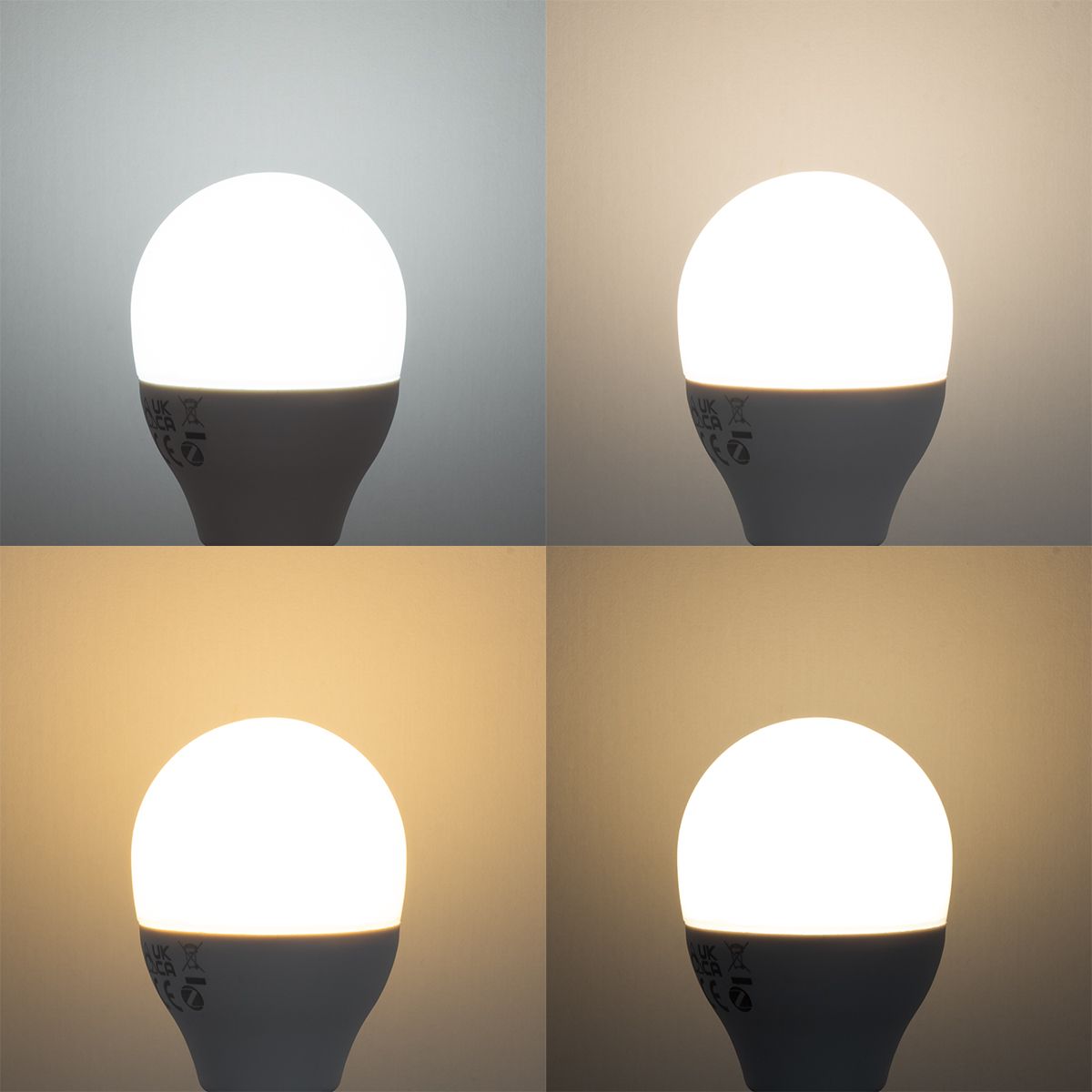 Set van 5 Smart E14 dimbare LED lampen G45 opaal 4.9W 470 lm 2700-6500K
