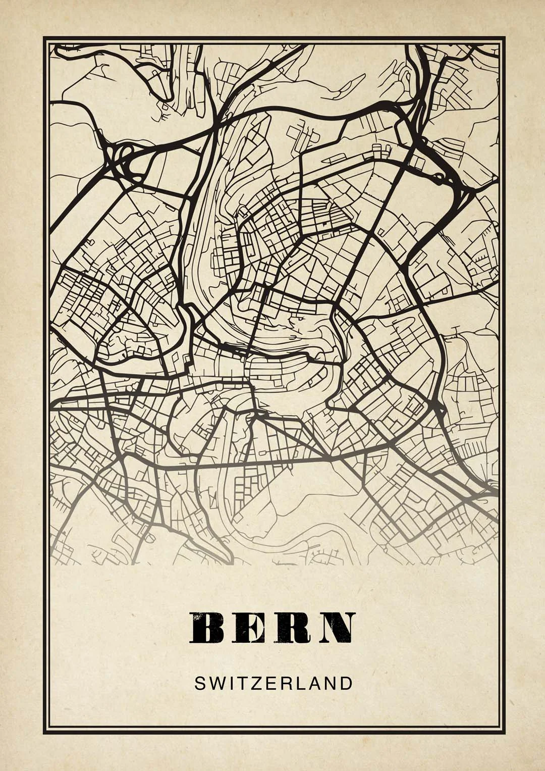Bern Stadt Sepia