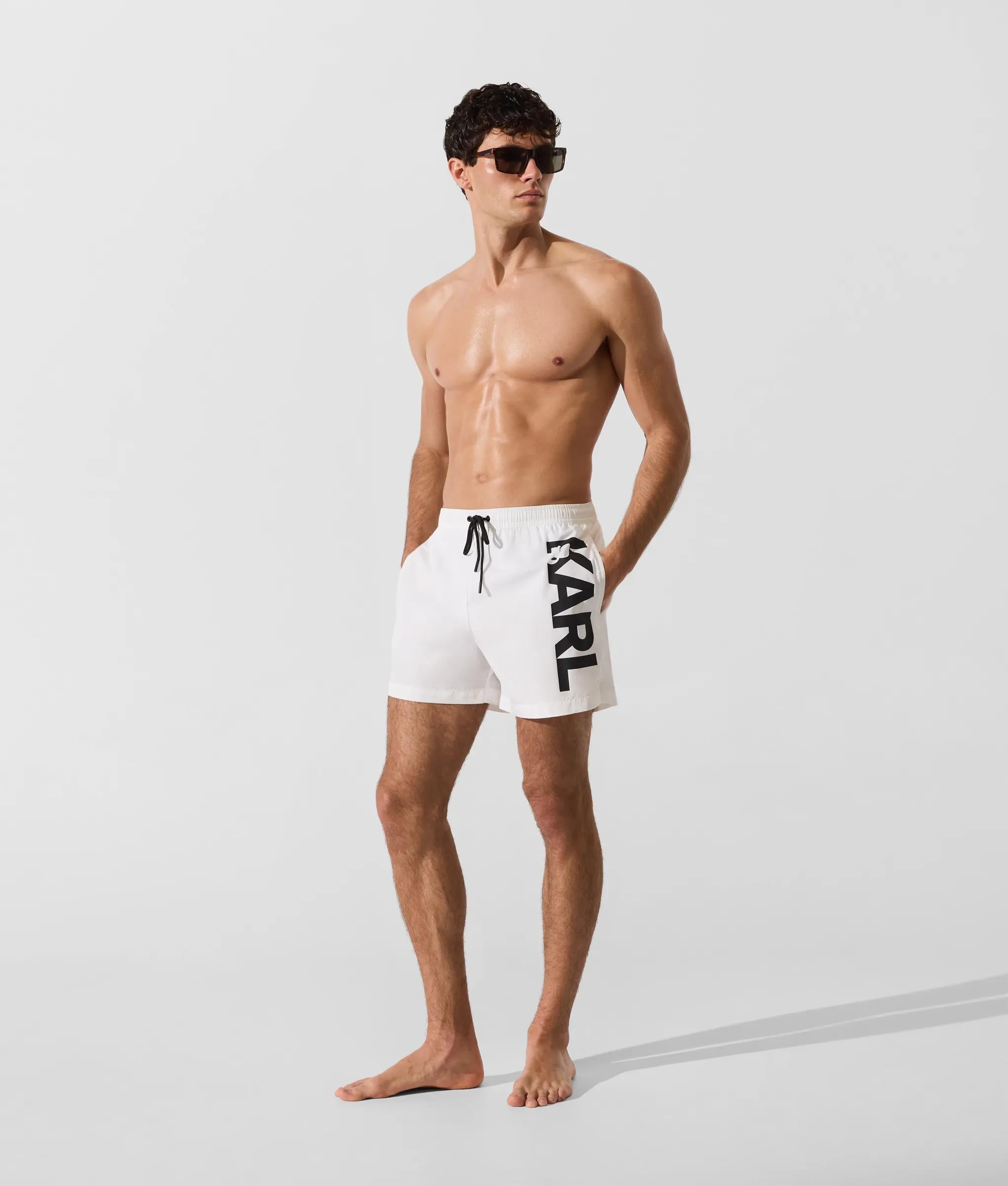 Korte boardshort met logo