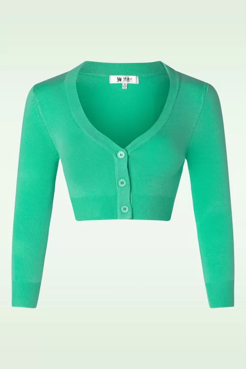 Mak Sweater Shela Cropped cardigan in opaal