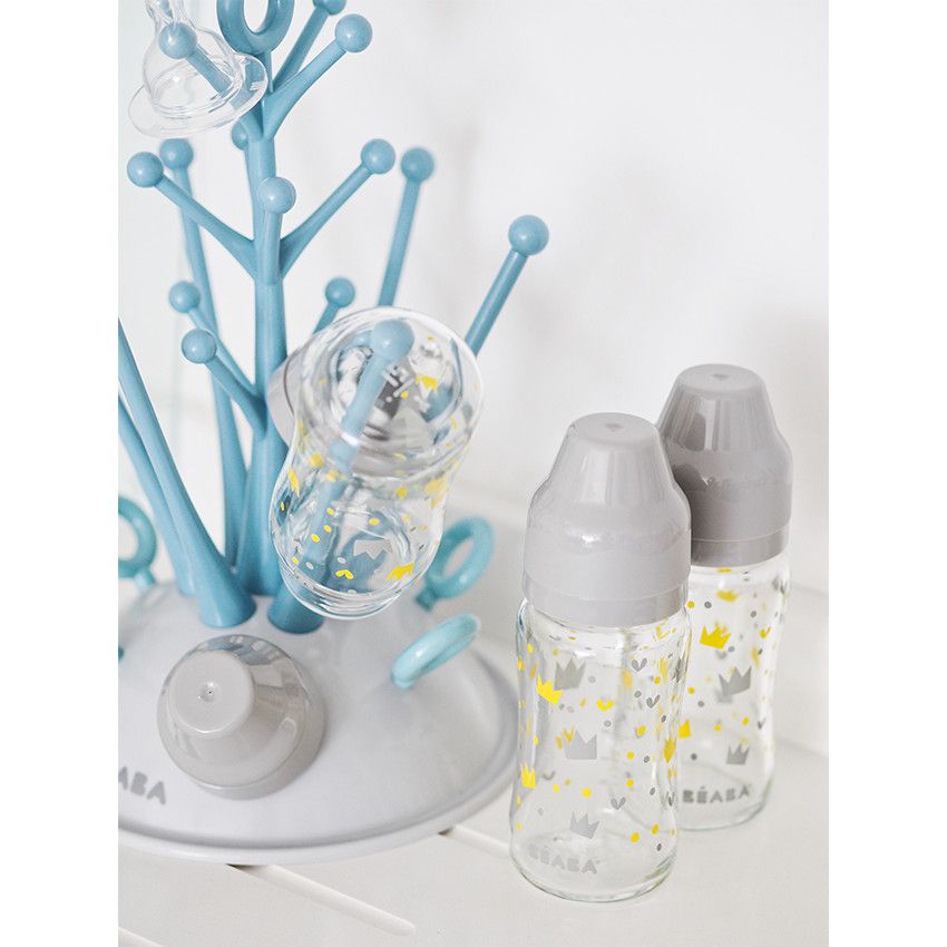 Egoutte-biberons - Bleu - Doré