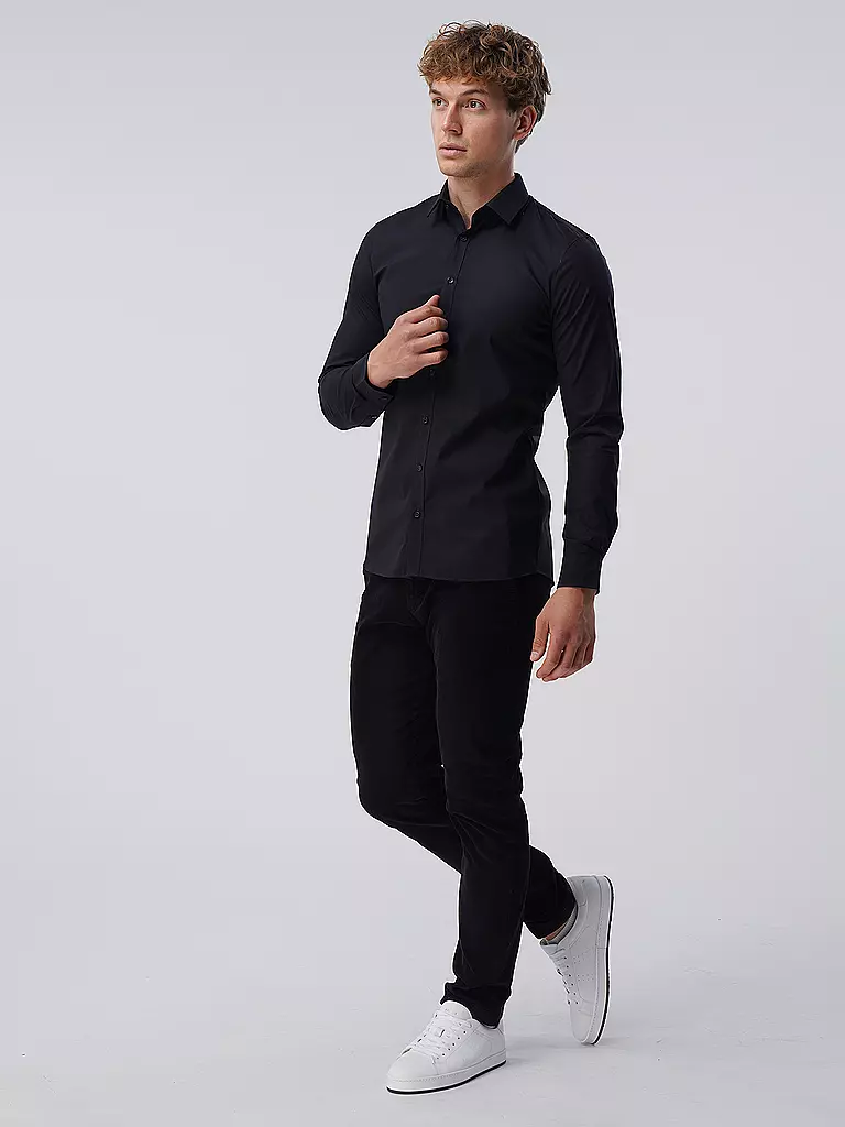 OLYMP NO.6 Business Hemd Super Slim schwarz