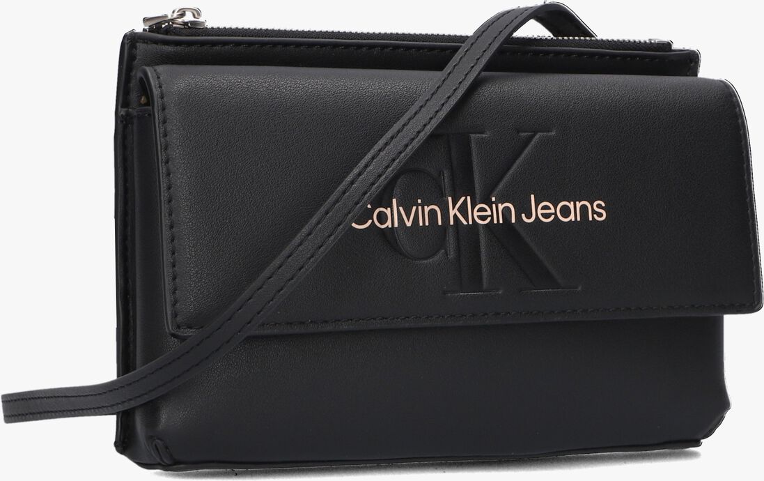 CALVIN KLEIN zwarte calvin klein schoudertas sculpted ew flap xbody mono
