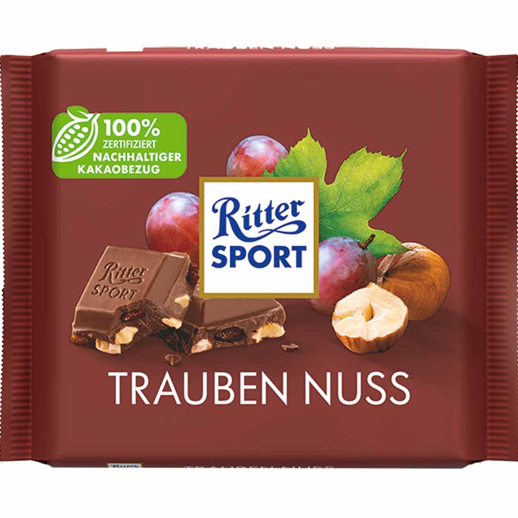 Ritter Sport Tafelschokolade Trauben Nuss 100g MHD:25.5.25