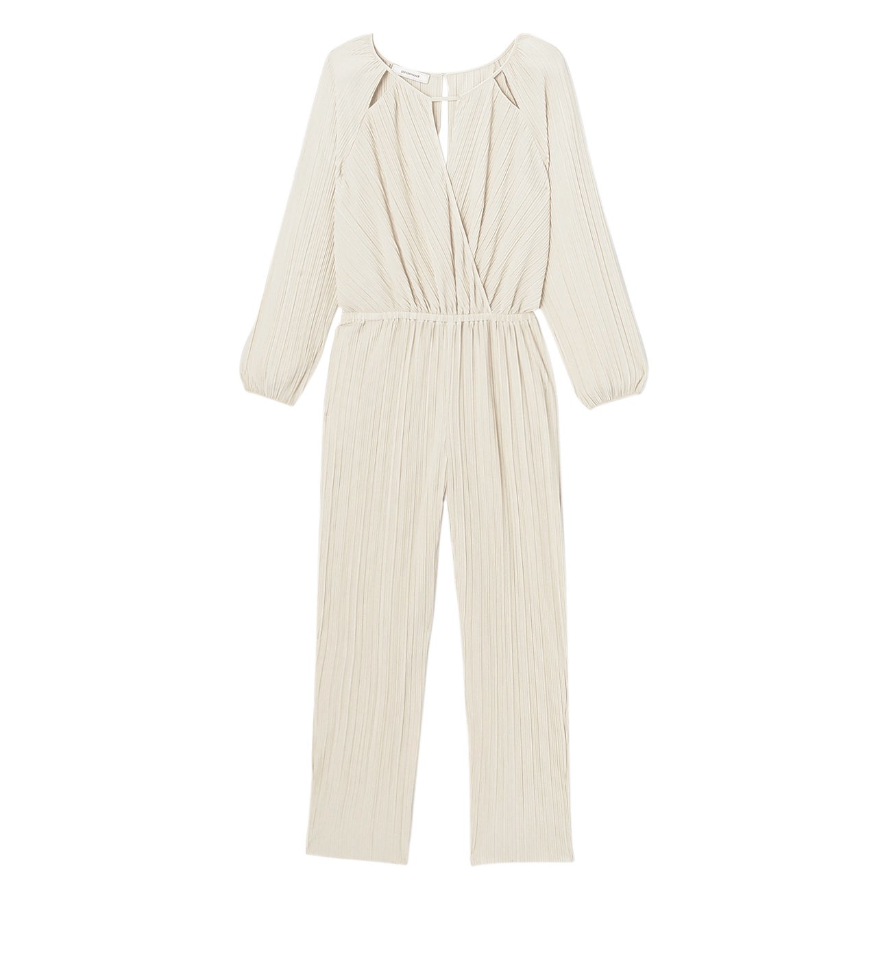 Combinaison-pantalon plissée - Ecru