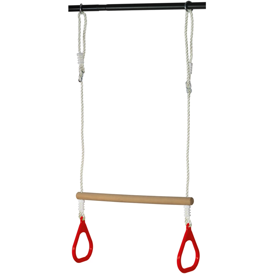 beluga Holztrapez mit Ringen