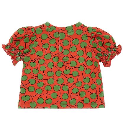Moschino T-shirt - R?d/ Grøn m. B?r