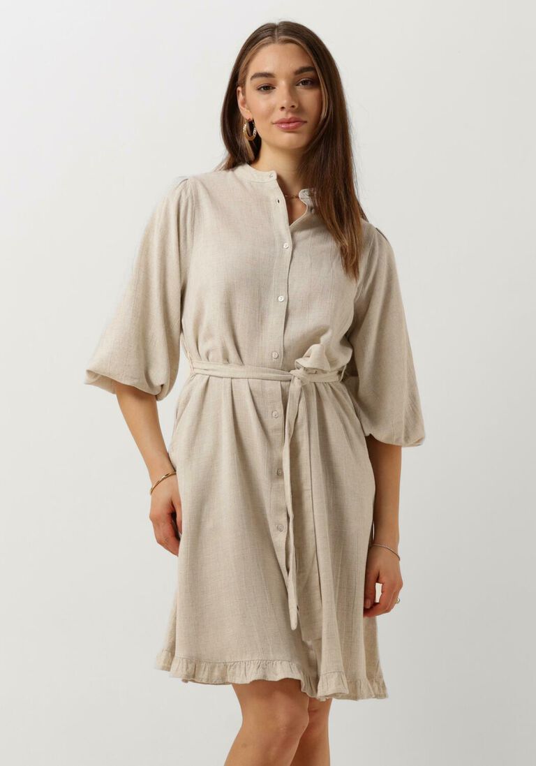 NOTRE-V beige notre-v mini jurk nv-duno