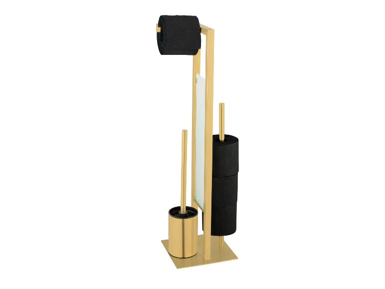 Toiletrolhouder met toiletborstel Rivalta Gold