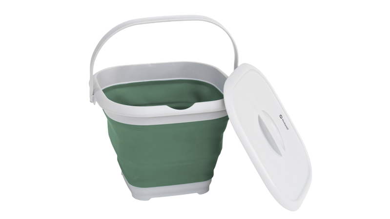 COLLAPS BUCKET SQUARE W/LID  (SHADOW GREEN)