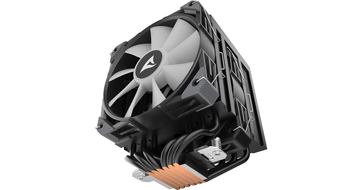 SharkoonA60 RGB CPU-koeler  (Zwart, 4-pins PWM fan-connector)