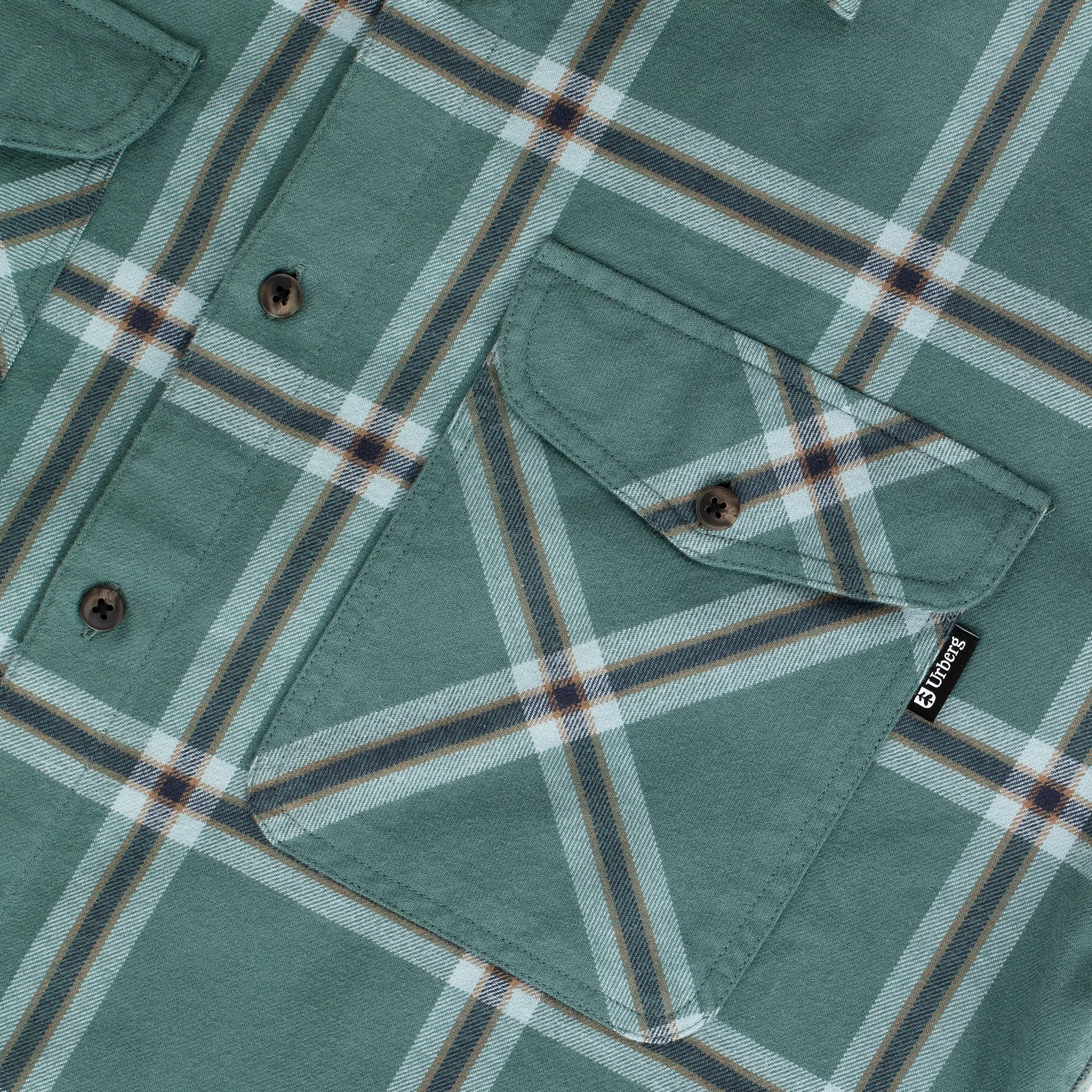 Urberg Two Pocket Flanell Shirt Men Silver Pine/ Blue Nights