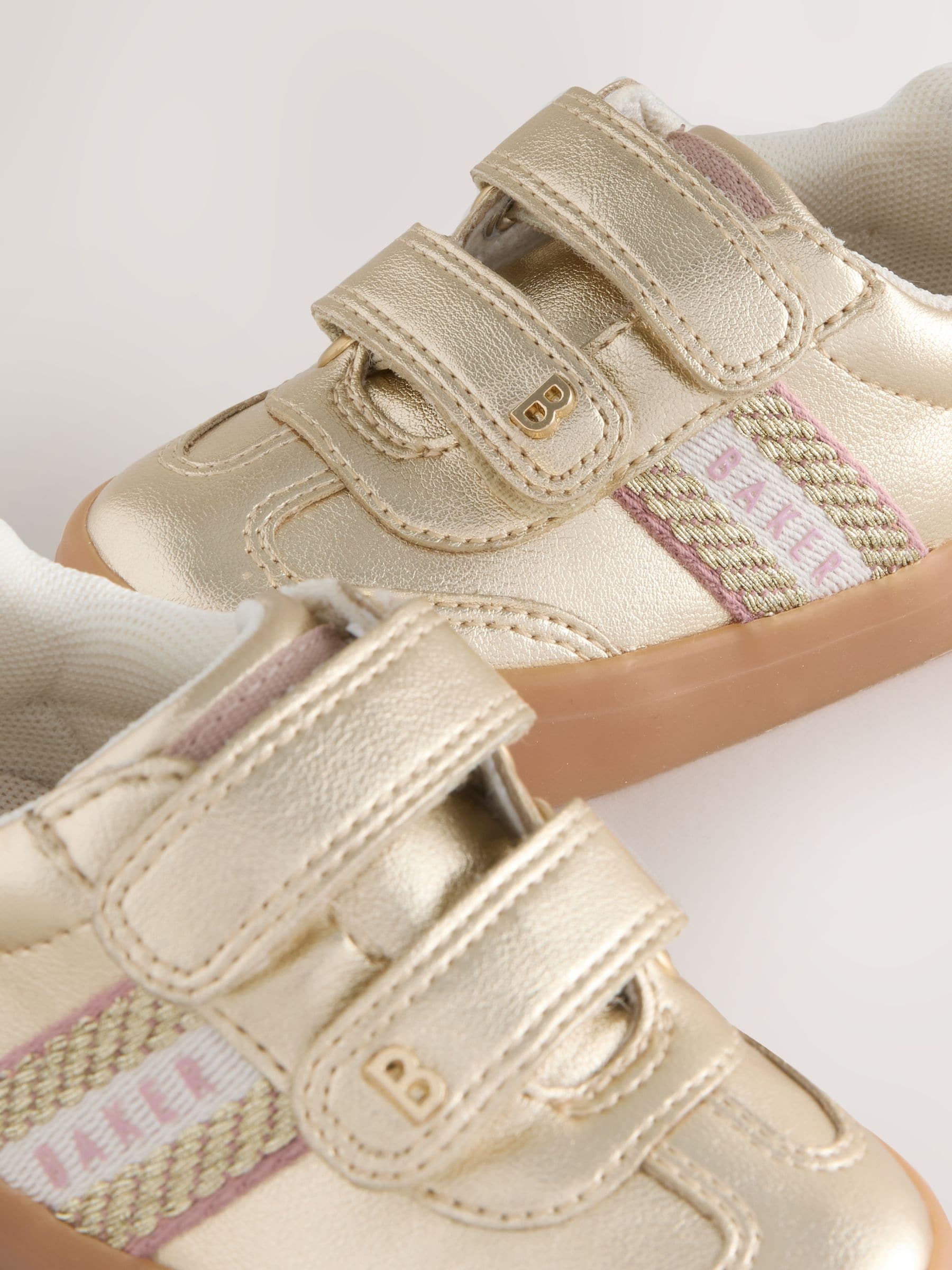 Goud - Baker by Ted Baker Tape Trainers with Gum Sole