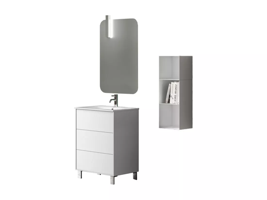 Ensemble de salle de bain 4 pièces IGEA blanc mat