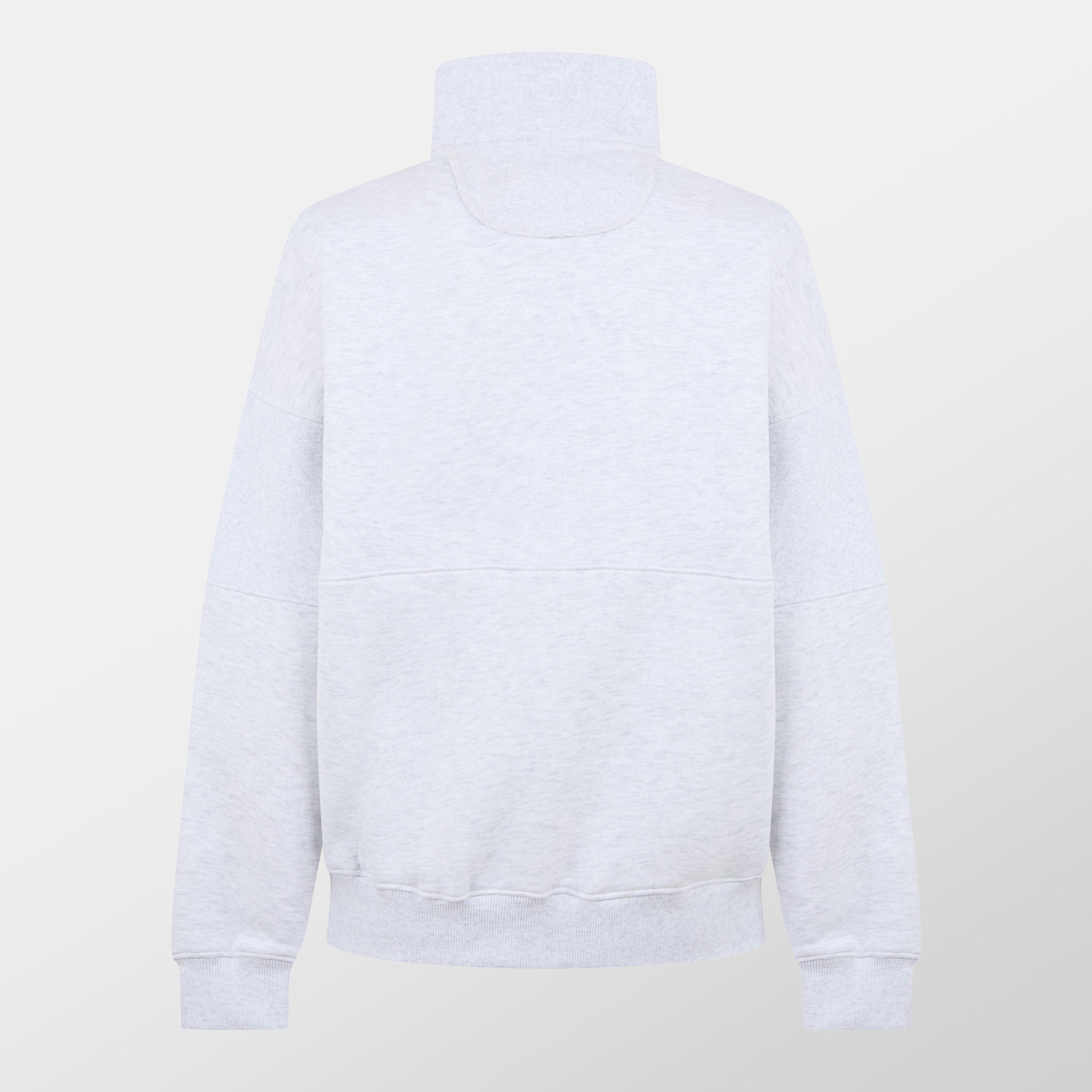 Missy Empire ME Ribbed Panelled Half Zip Sweatshirt Womens