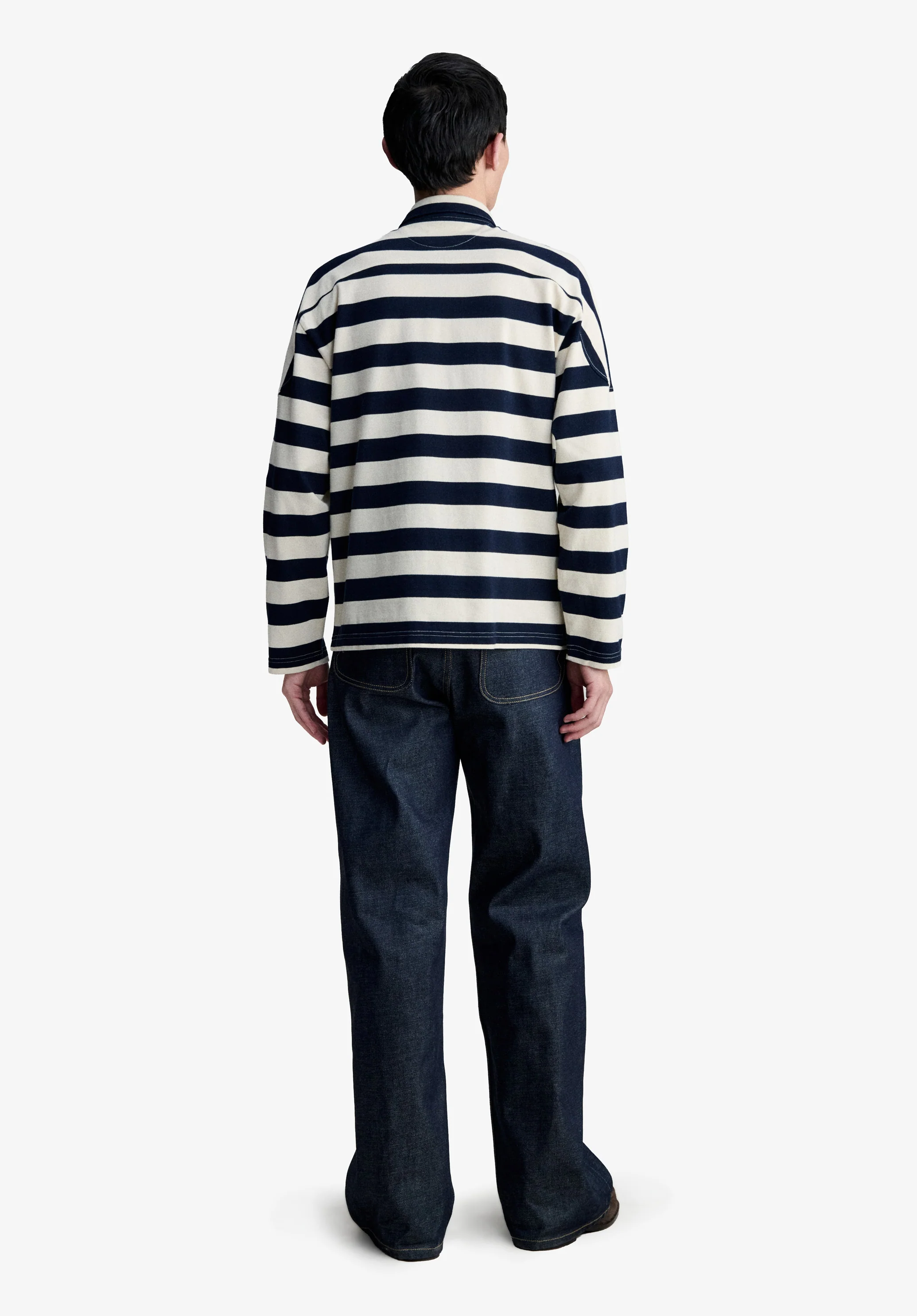 polo APC x BRAINDEAD - Dark navy/blanc