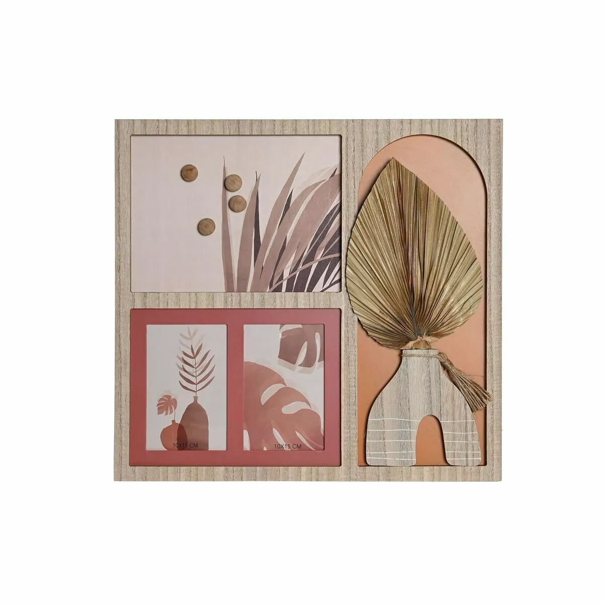 DKD Home Decor Cadre photo boho multicouleur