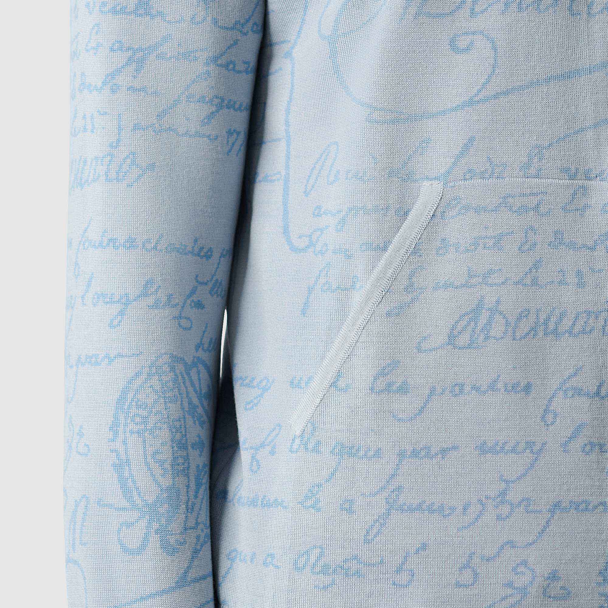 Sweat À Capuche Zippe En Laine Scritto
