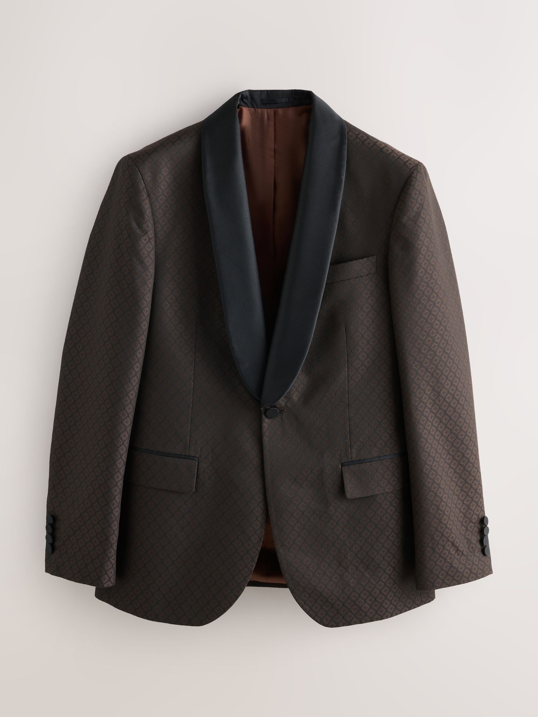 Bruin - Slim Fit Jacquard Tuxedo Suit Jacket