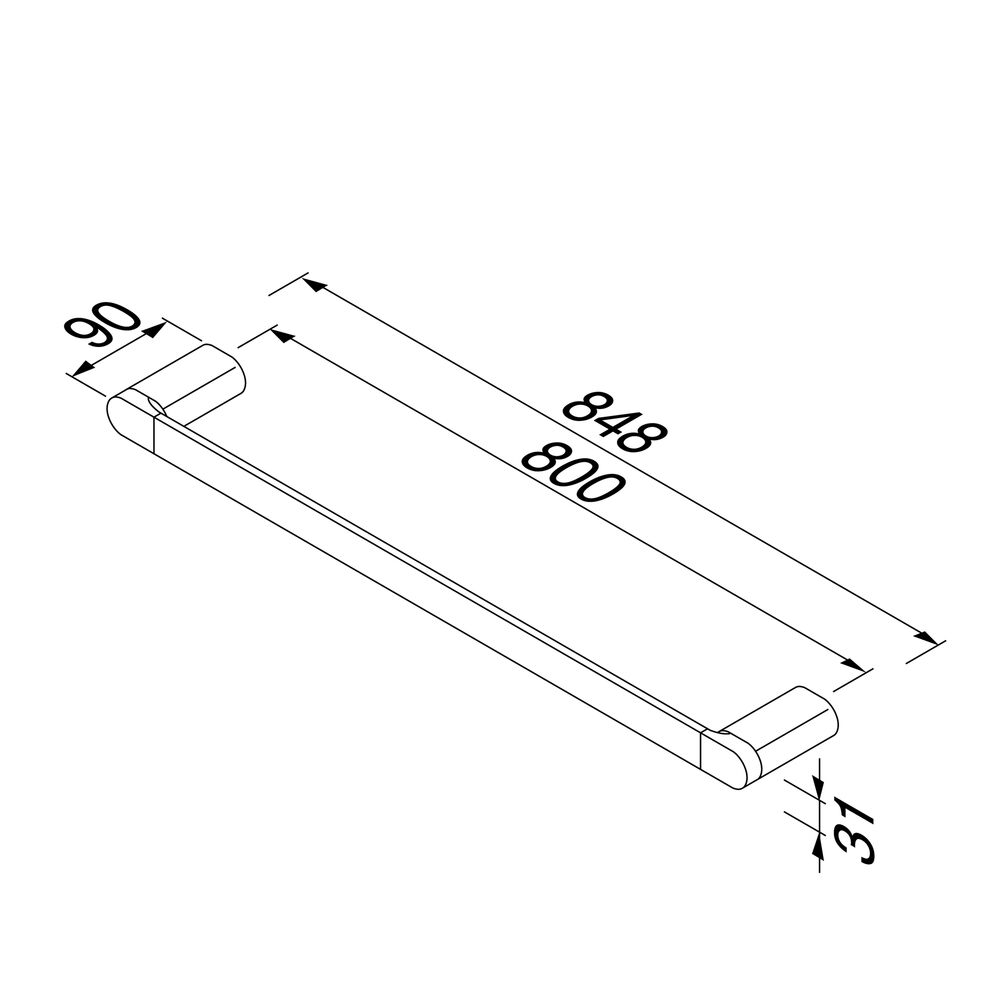Geesa Wynk handdoekrek 84,8cm chroom