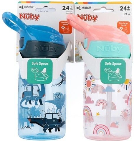 Nuby - Flip It Beker - 415ML - Lekvrij - Siliconen Tuit
