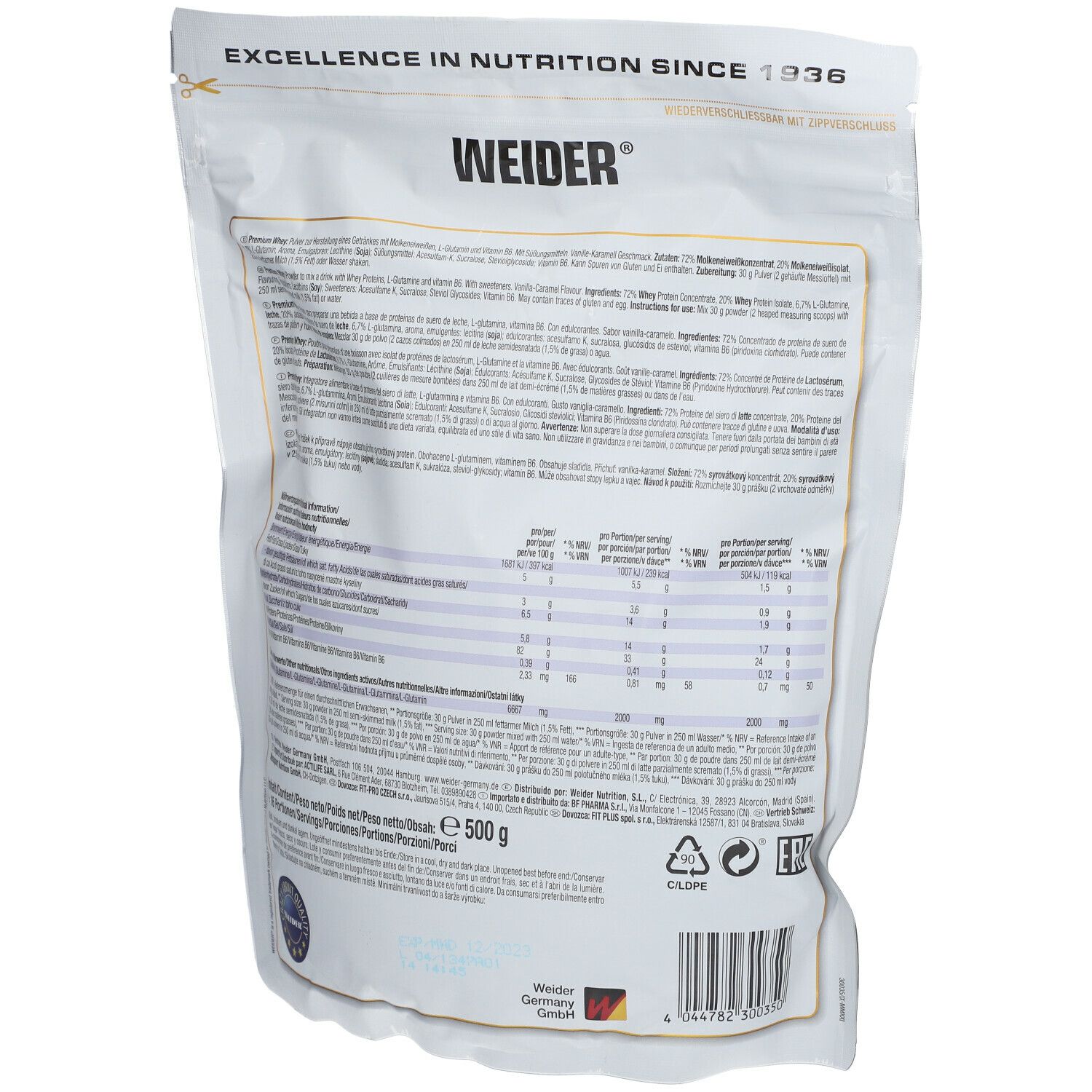 Weider Premium Whey Vanille-Caramel