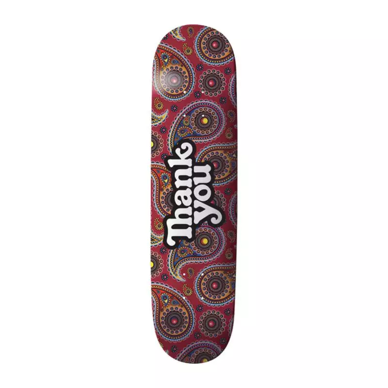 Plateau skate THANK YOU Paisley Logo 8.12