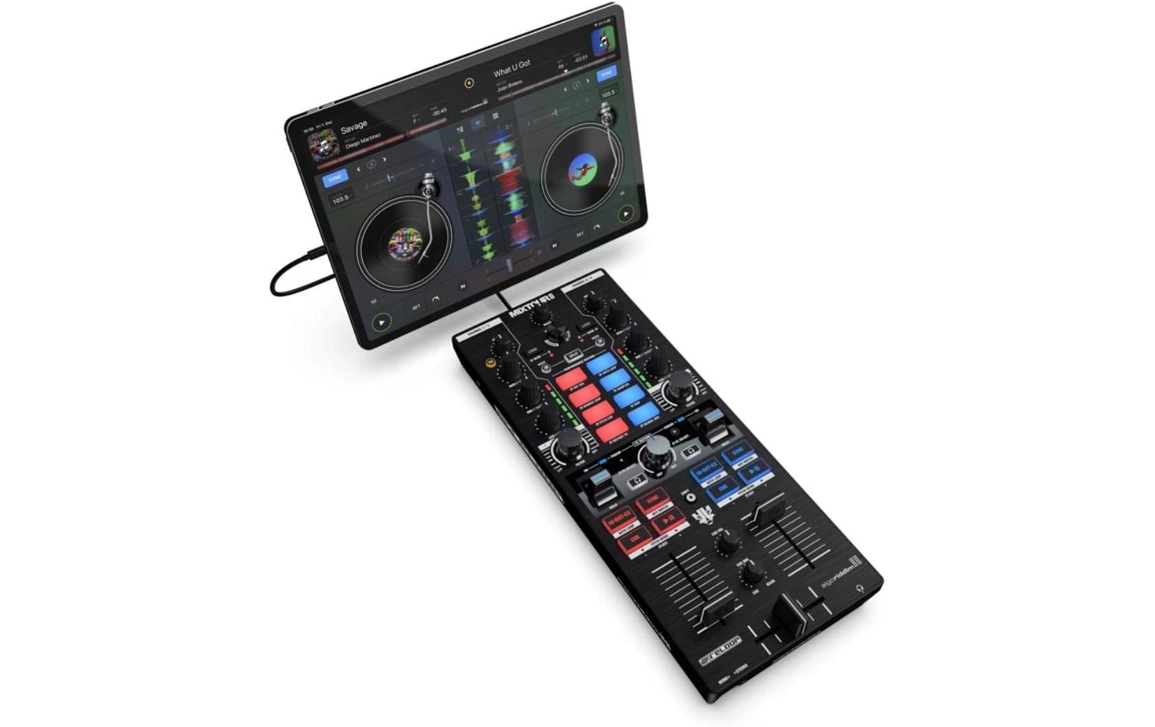 DJ-Controller Mixtour Pro<br>All-In-One 4-Deck DJ-Controller mit Audio Interface