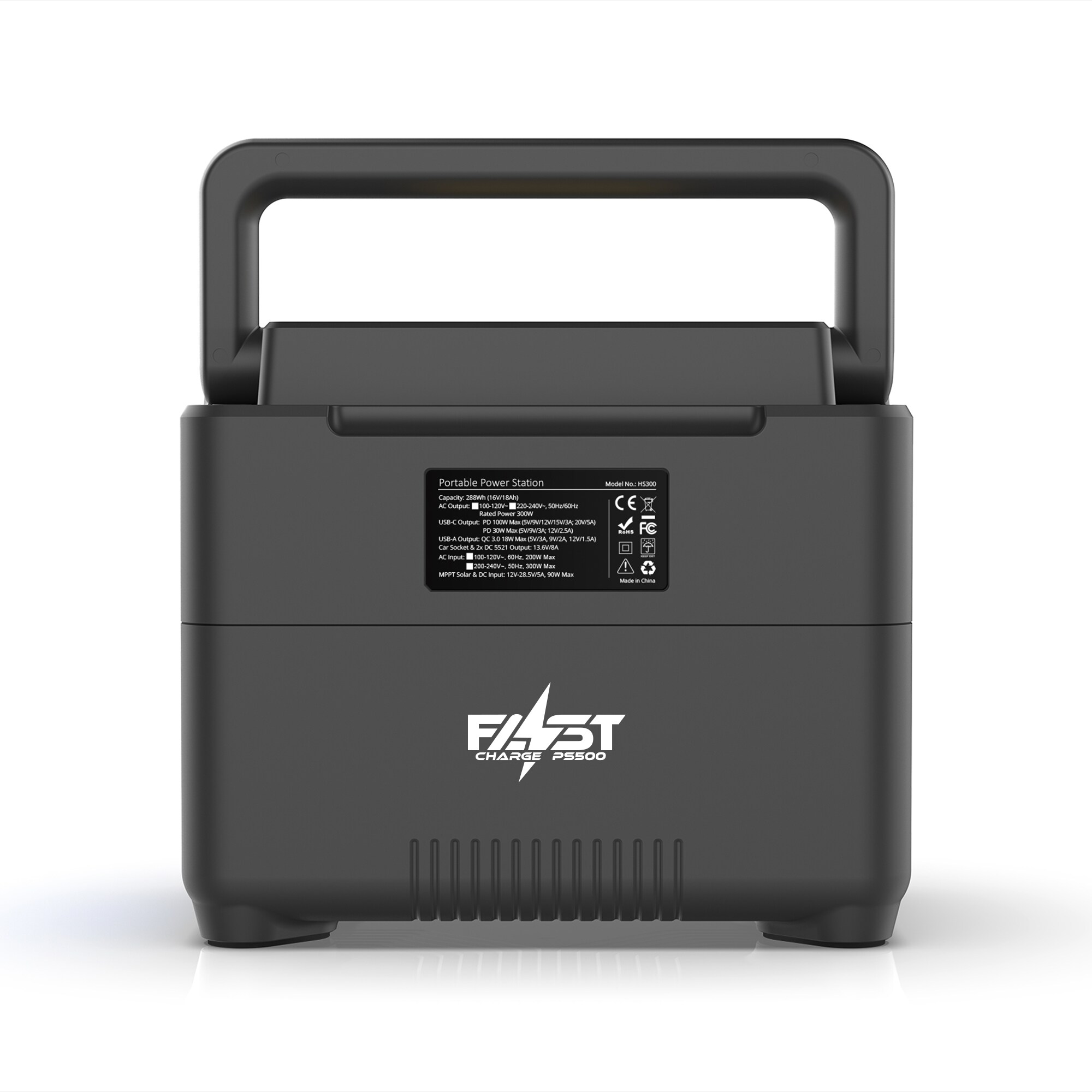 Craftfull Powerstation Fast Charge PS500, 500 Watt, tragbar, Lithium-Akku, USB, 12 V, 230 V, MPPT