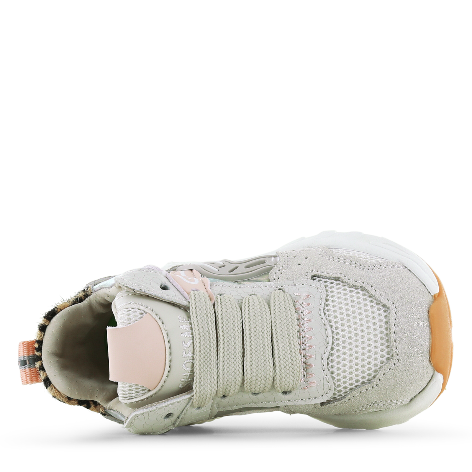 Shoesme beige sneakertje Metallic, Microfiber leer, Suède | Meisjes schoene