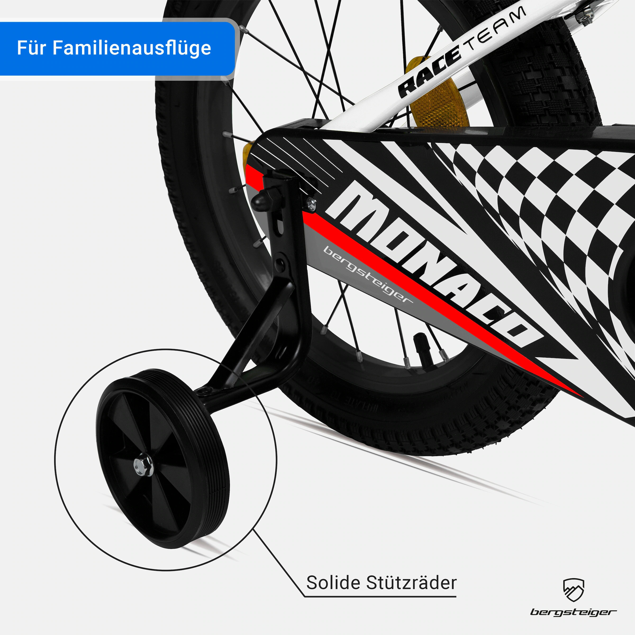 Bergsteiger Kinderfahrrad Monaco 20 Zoll | racing white