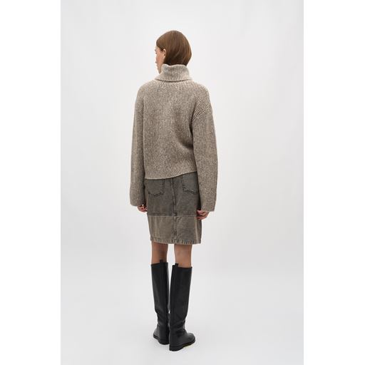 mbyM Kemina-M Striktrøje, Taupe Oat Stripe, S/M