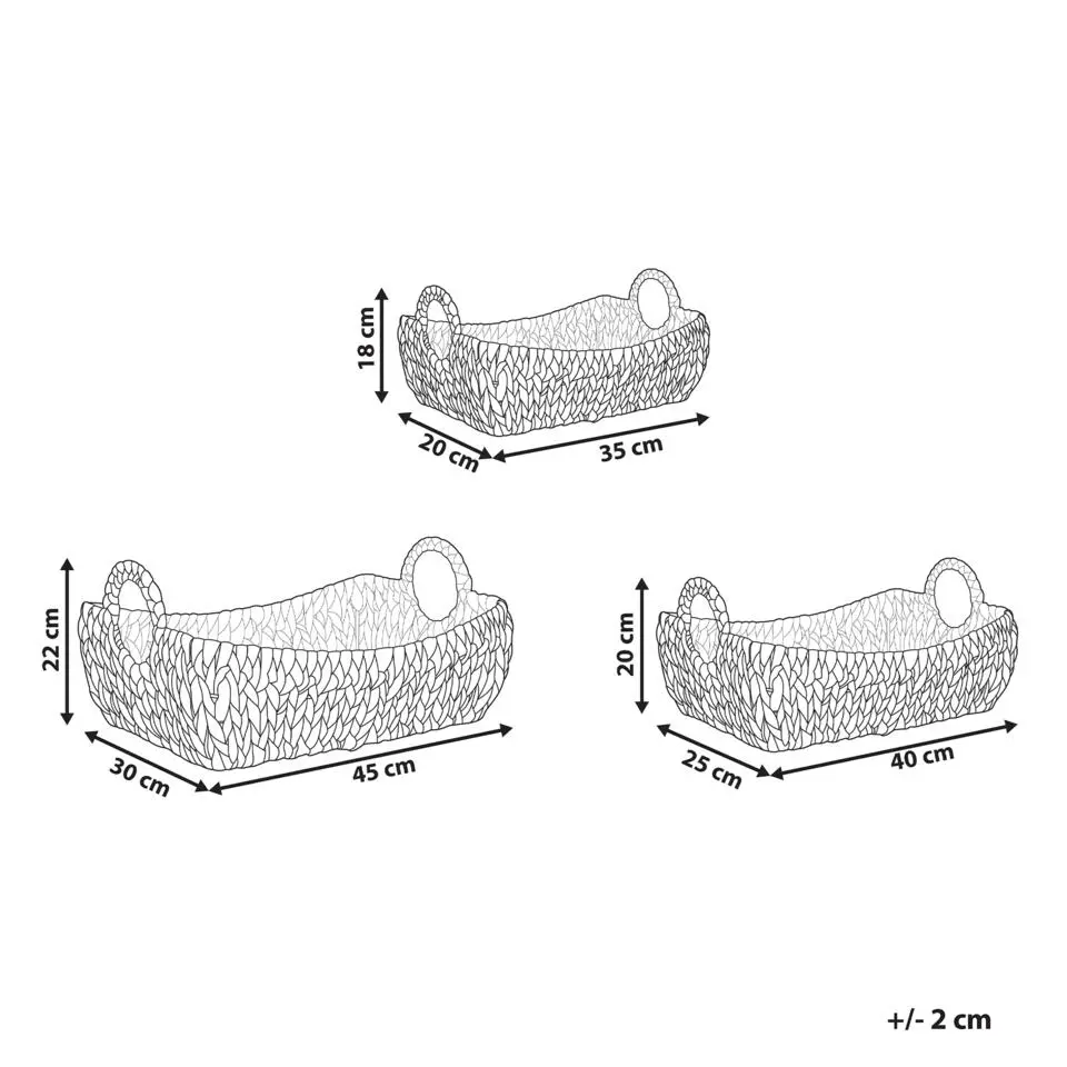 CAMPHA - Manden set van 3 - Natuurlijk - Waterhyacint