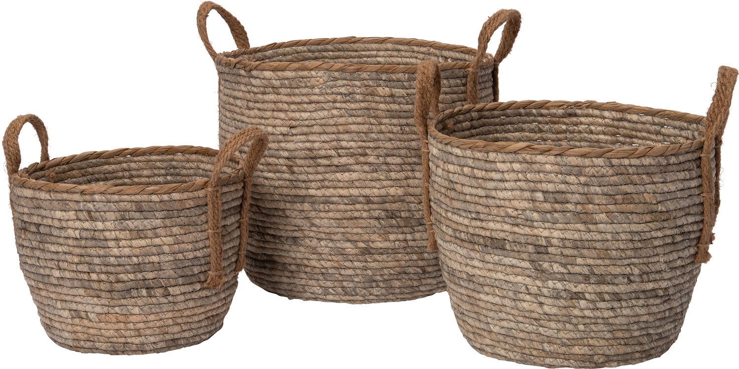 Intratuin plantenmand Maja grijs / naturelD 31 H 25 cm