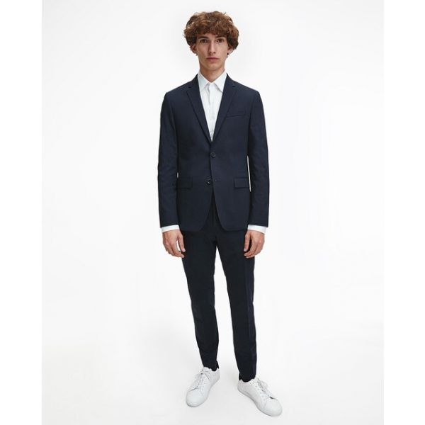 Calvin Klein Calças Fato Slim Azul-Marinho 50