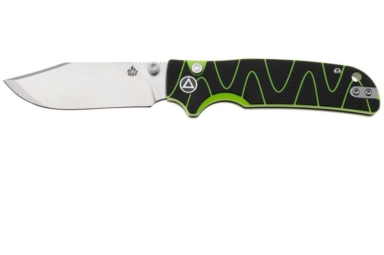 QSP Knife Kali QS159-C1 Stonewashed 14C28N Black Neon G10, zakmes, Keanu Alfaro design
