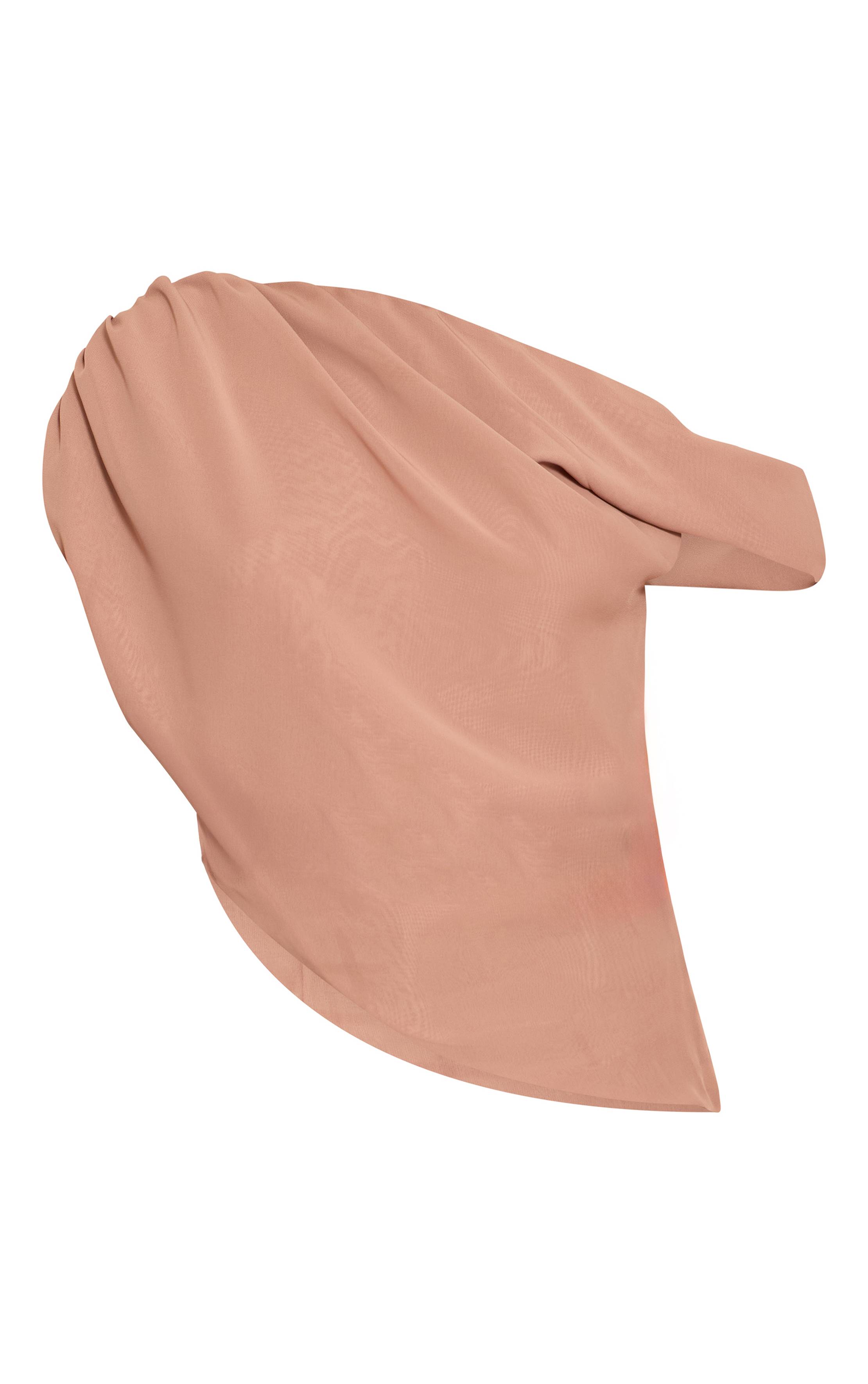 Champignon Haut Long Drapé Asymétrique En Mousseline