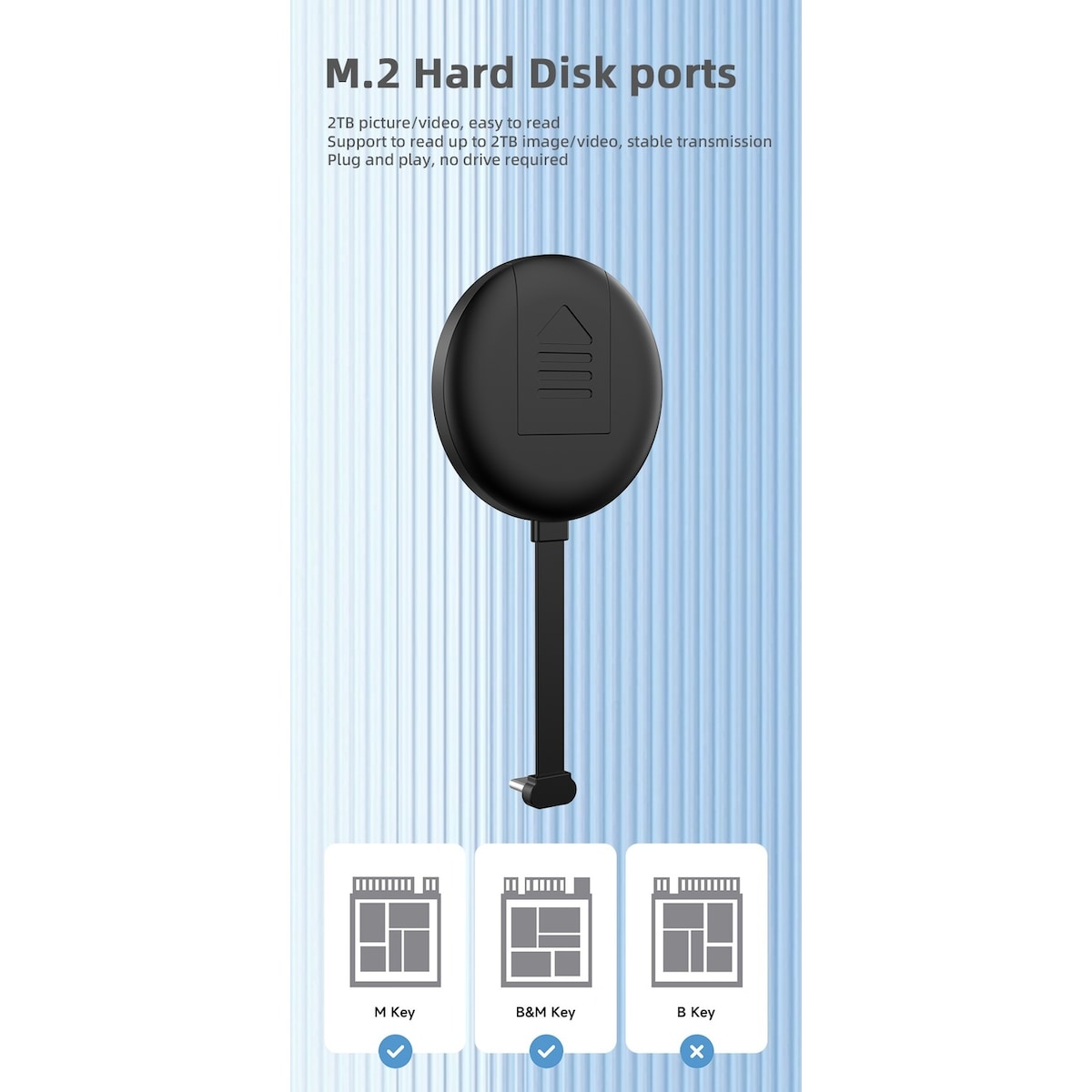 NÖRDIC magnetisk NVMe/SATA 2230 SSD eksternt kabinett USB-C 10 Gbps