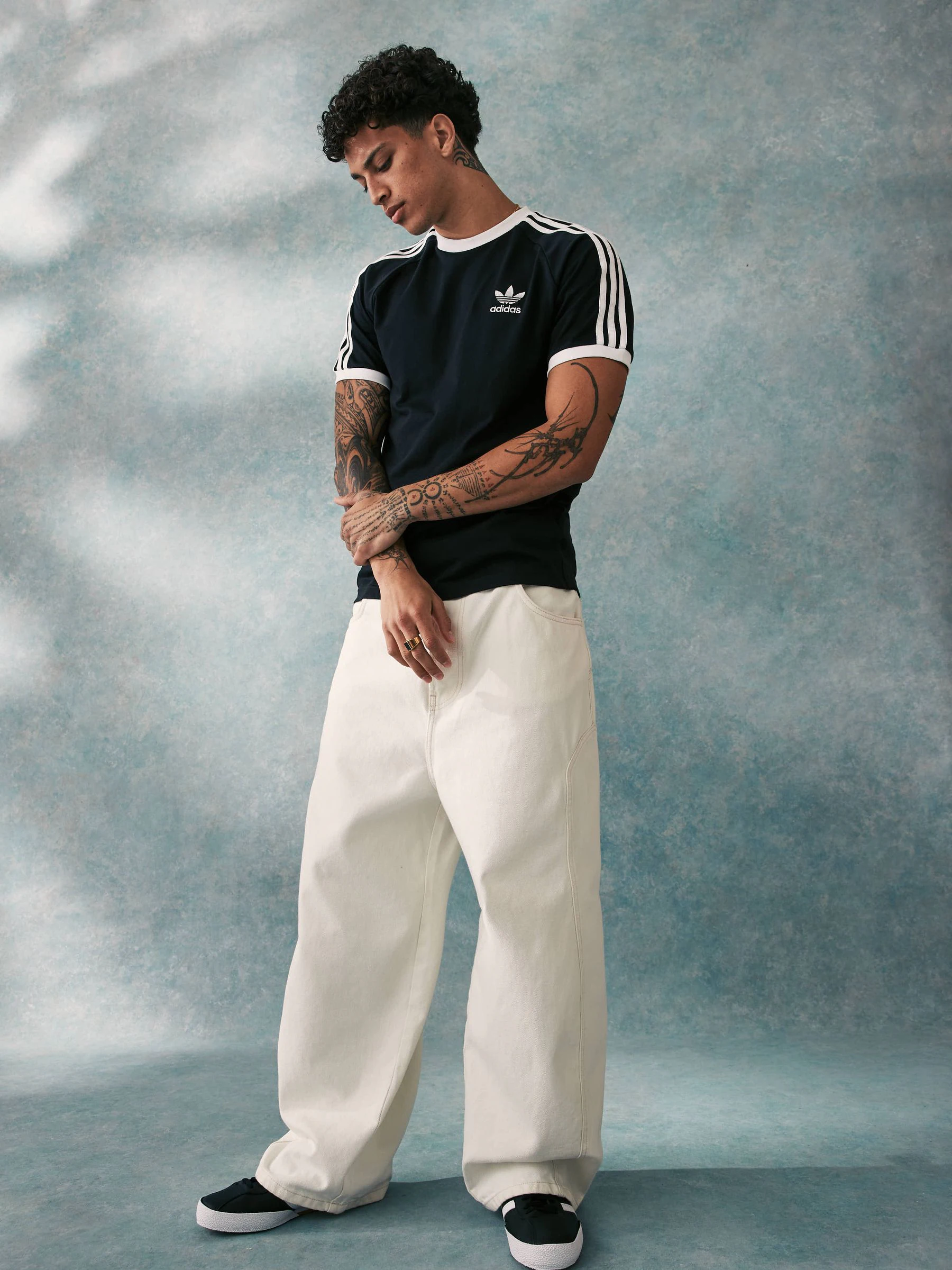 Zwart - adidas Originals Adicolor Classics T-shirt met 3 strepen