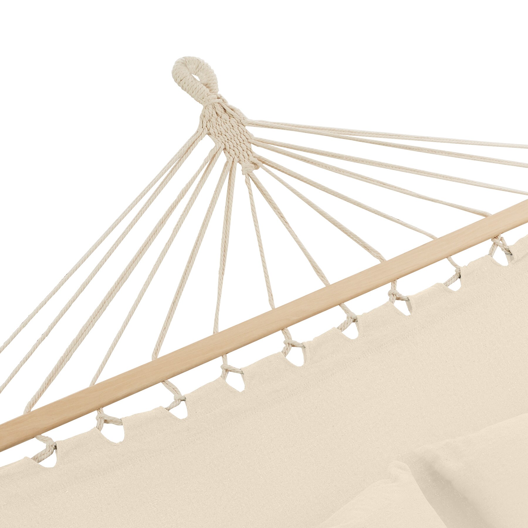 tectake® Hängematte, mit Spreitzstäben, für 2 Personen, Belastbarkeit 240 kg, 230 x 145 cm