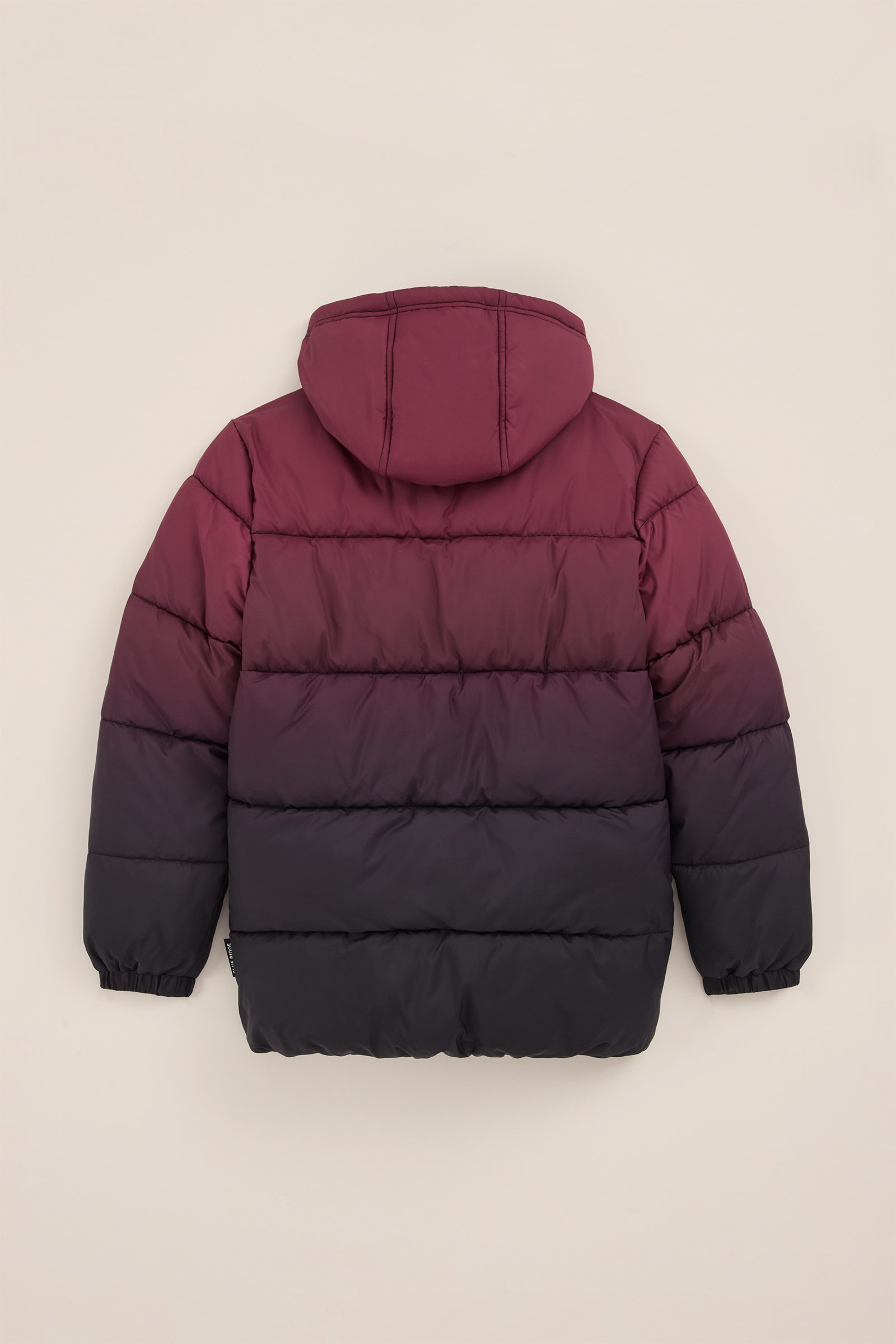 Jongens gewatteerde jas met gradient Blue Ridge Bordeauxrood