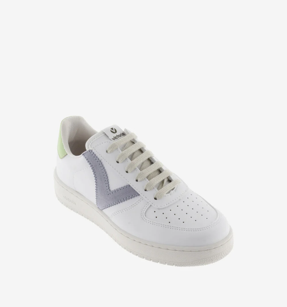MADRID EFFET CUIR CONTRASTANT Baskets sport unisexe LILA
