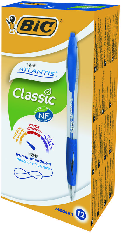 Bic Atlantis Pennen Blauw 12 stuks