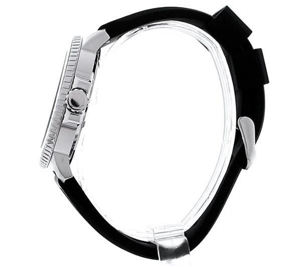 JDM Military Mens Tango Black Silicone Green Dial Watch