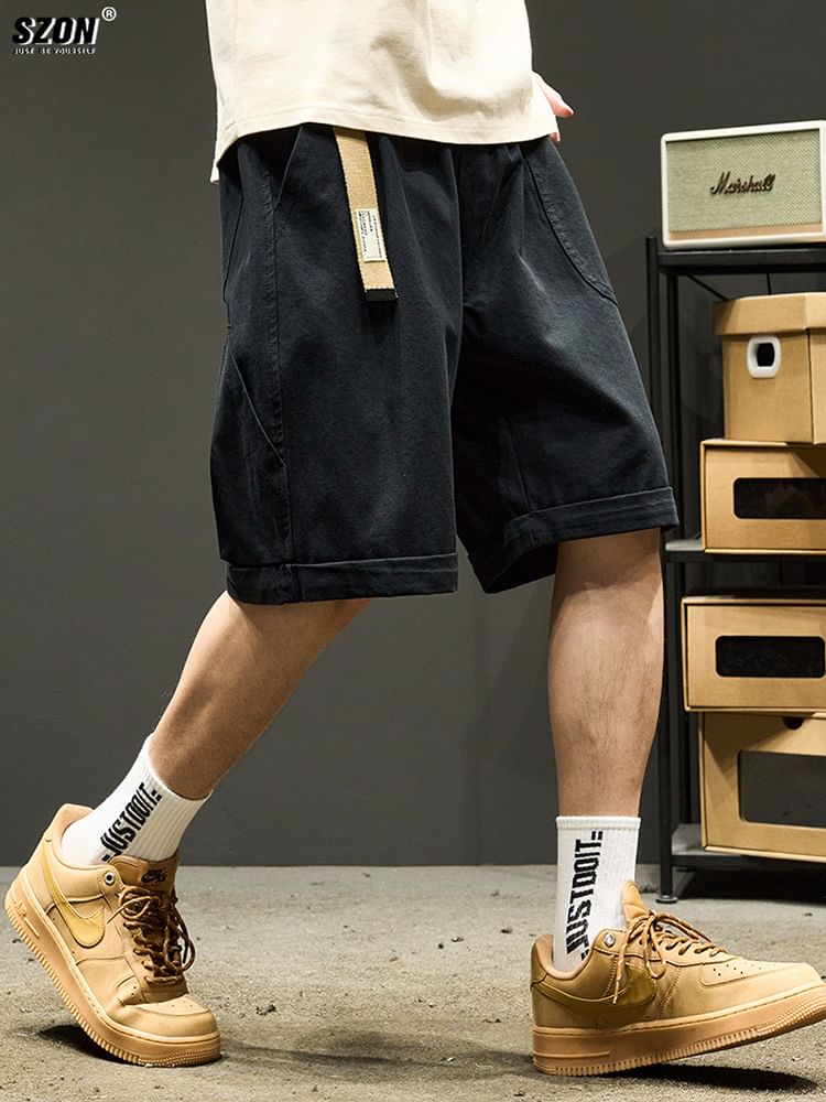 Redsinc - Mid Rise Washed Denim Shorts