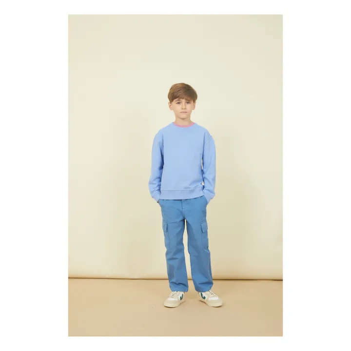 SMALLABLE BASICS Pantalon Cargo Garçon Denim | Bleu azur