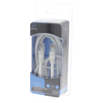 Q-Link UTP kabel CAT6 AWG26 2RJ45 2 meter wit