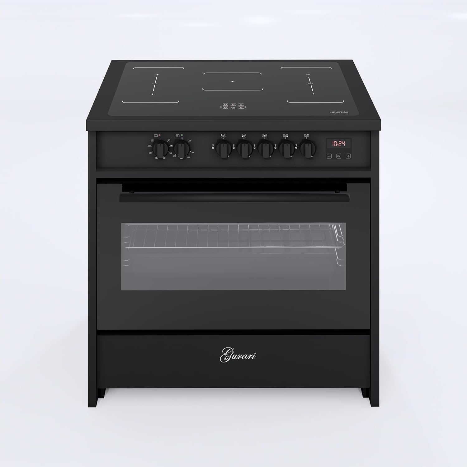 Induktions-Standherd E 913 BL + GCH 286 BL 9 Prime, Range Cooker 90 cm/FLEX ZONEN/ 5 Zonen / 121L + Dunstabzugshaube 90 cm